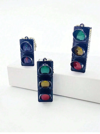 Mini Electronic Traffic Light Keychain