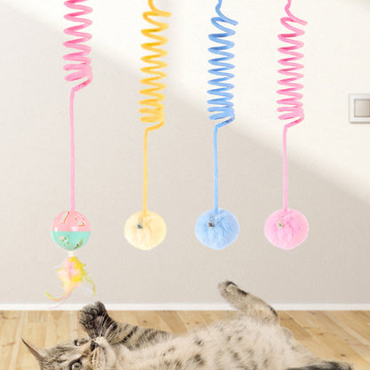 Interactive Tension Spring Cat Toy