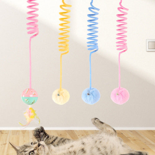 Interactive Tension Spring Cat Toy