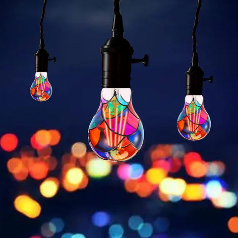 Stained Glass Decoration LED Light Bulb ( Pack of 2 Bulbs )