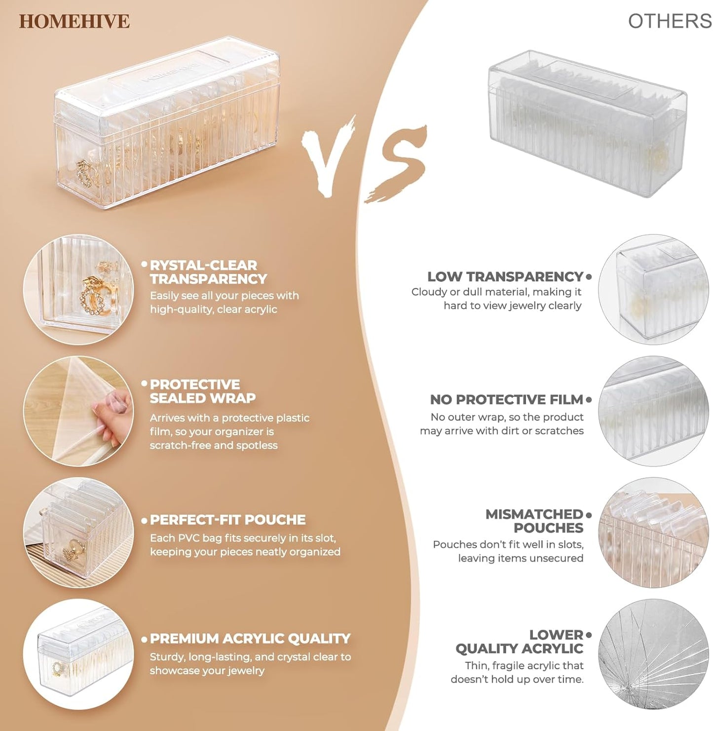 Acrylic Jewelry Box Organizer