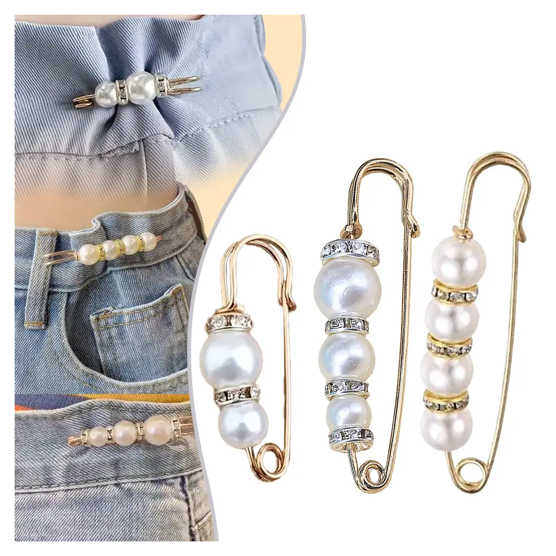 Elegant High-Grade Jewelry Waist Pin