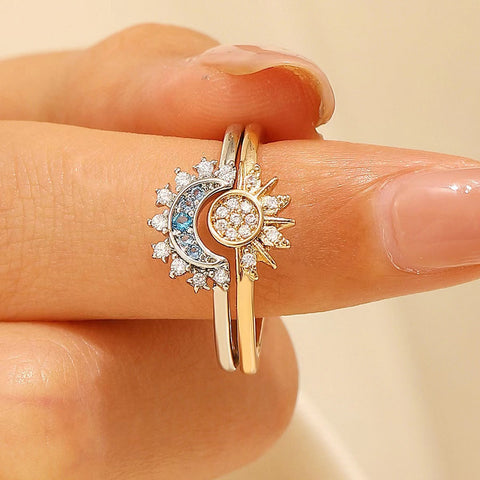 2 in 1 Sun and Moon Ring