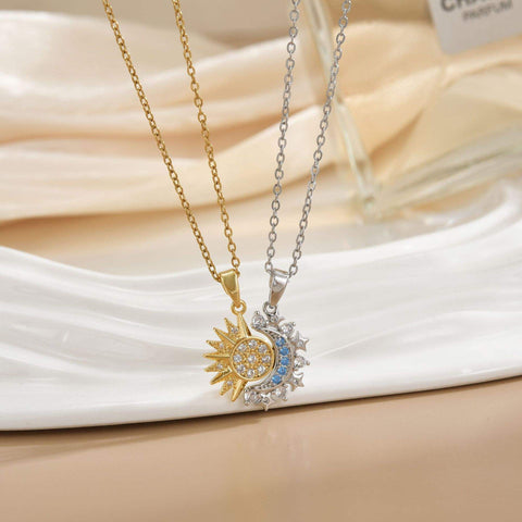 2 in 1 Moon and Sun Necklace