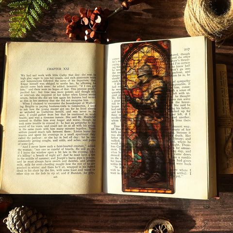 Knights Reading Stained Glass Bookmarks
