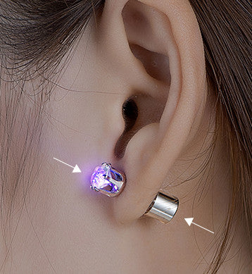 LED Ear Studs Ring Shinning Light