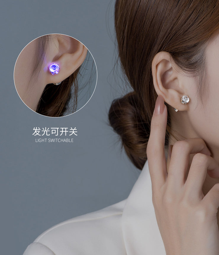 LED Ear Studs Ring Shinning Light