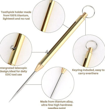 Retractable Titanium Toothpick