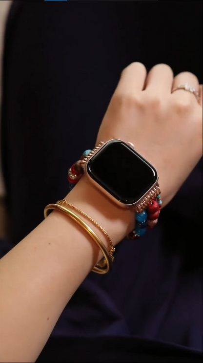 Hamsa Hand Decor Beaded Watchband