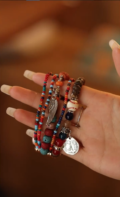 Hamsa Hand Decor Beaded Watchband