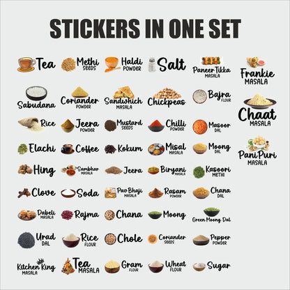 Waterproof Peppy Kitchen Identifiers Stickers