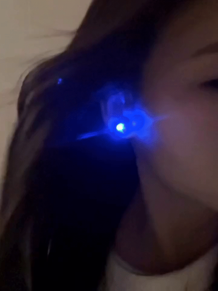 LED Ear Studs Ring Shinning Light