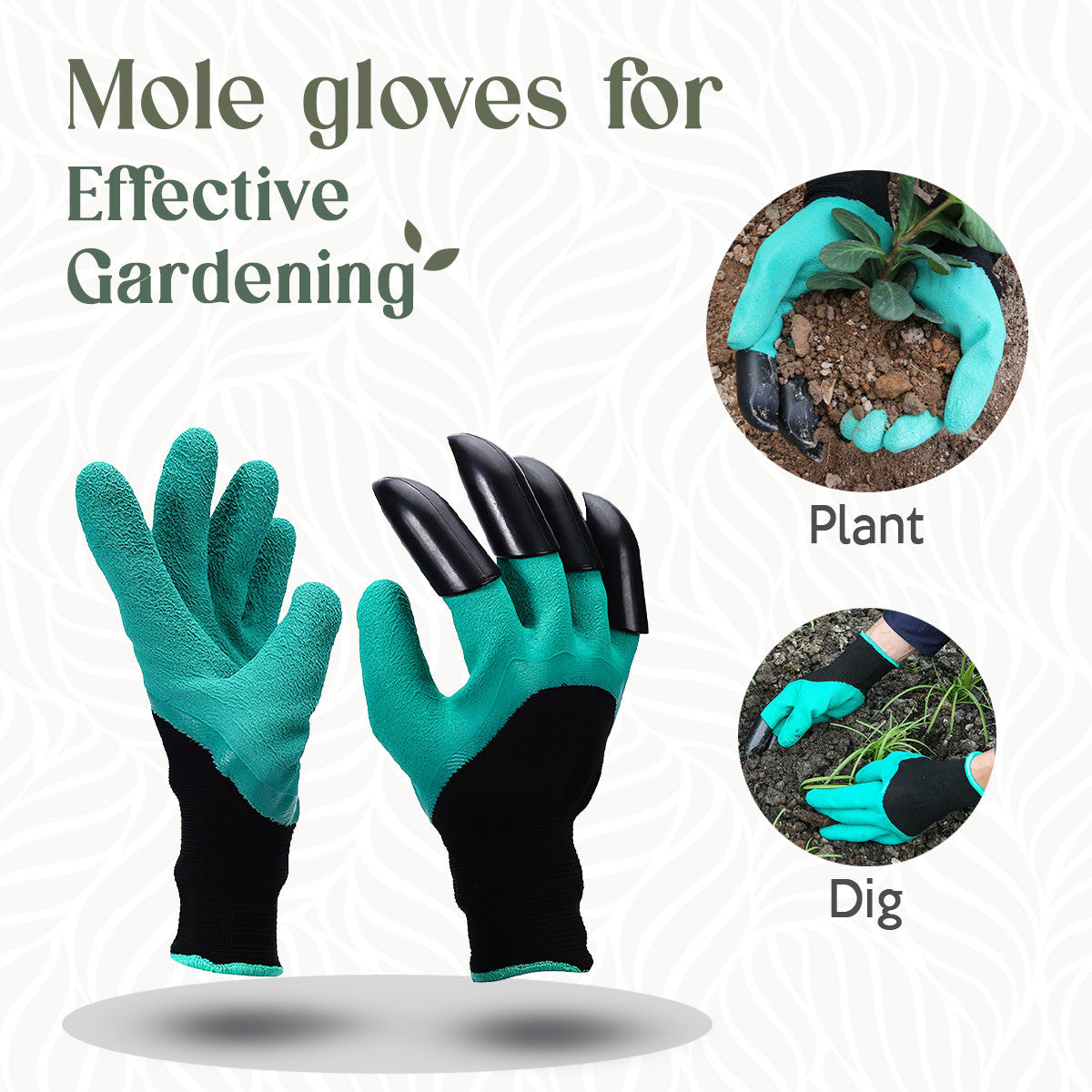 Digging Planting Waterproof Garden Gloves With Claws