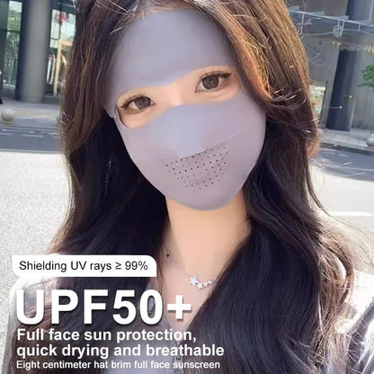 Women Summer Protection Breathable Forehead Full Face Mask
