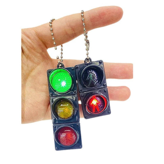 Mini Electronic Traffic Light Keychain