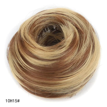 Synthetic Mini Claw Clip in Messy Hair Bun Donut