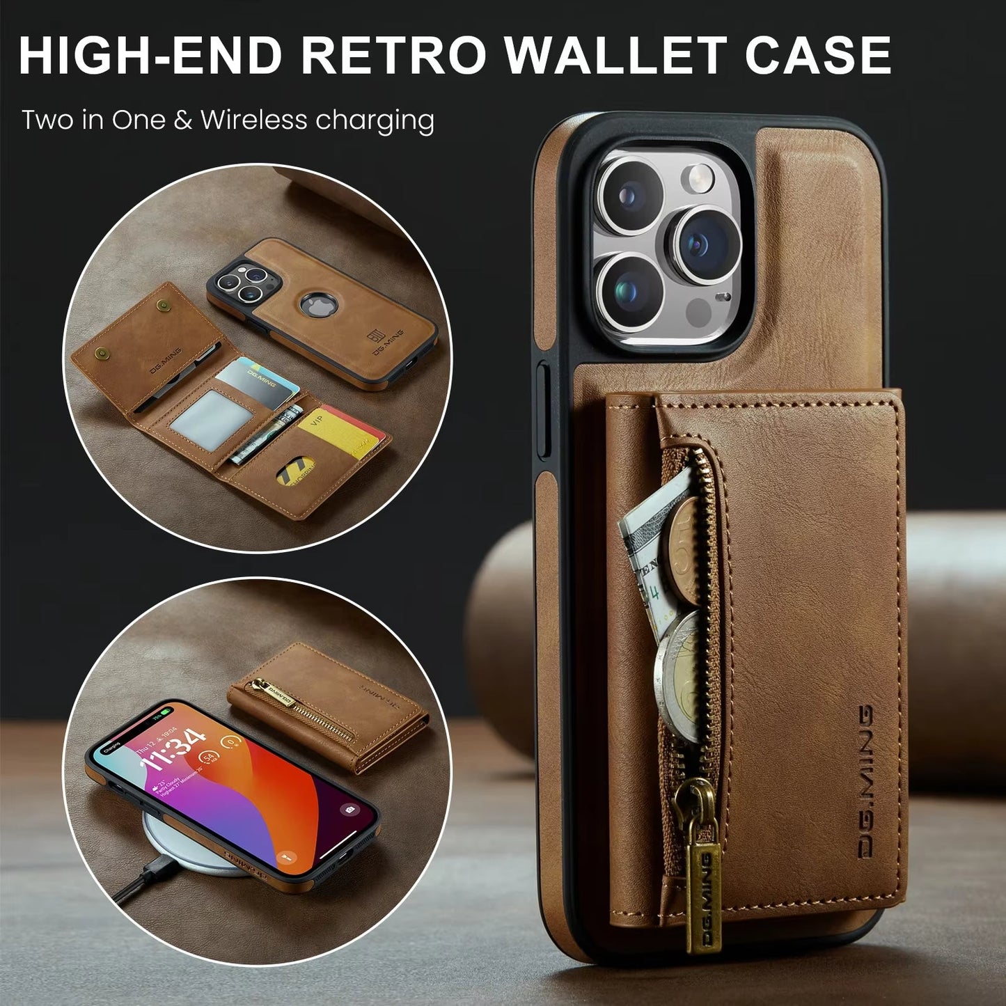 Detachable 2-in-1 Powerful Magnetic Wallet Case