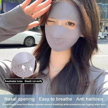 Women Summer Protection Breathable Forehead Full Face Mask