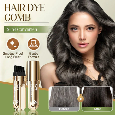 2-in-1 Gray Coverage Hair Dye Comb